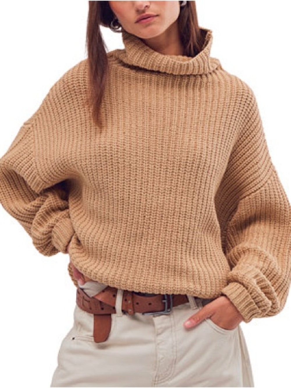 ♠️5/$25♠️American Eagle Outfitters Camel Chunky Knit Sweater